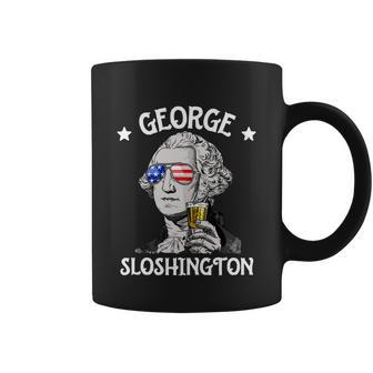 George Sloshington Washington 4Th Of July Usa Flag Coffee Mug - Monsterry DE