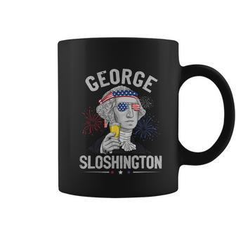 George Sloshington Washington Funny 4Th Of July Usa American Coffee Mug - Monsterry