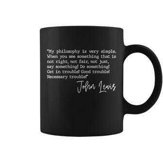 Get In Good Trouble John Lewis Quote Tribute Tshirt Coffee Mug - Monsterry