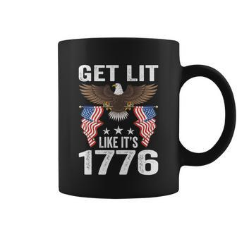 Get Lit Like It’S 1776 Eagle American Patriotic 4Th Of July Gift Coffee Mug - Monsterry