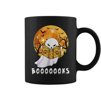 Ghost Booooks Halloween Reading Librarian Bookworm Teacher Coffee Mug - Thegiftio UK