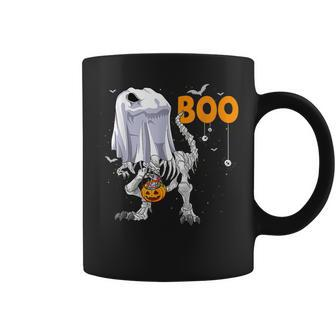 Ghost Dinosaur Skeleton Funny Boo Halloween Boys Kid Coffee Mug - Thegiftio UK