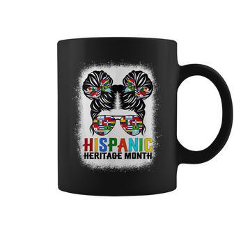 Gifts National Hispanic Heritage Month Latin Flags Messy Bun Coffee Mug - Thegiftio UK