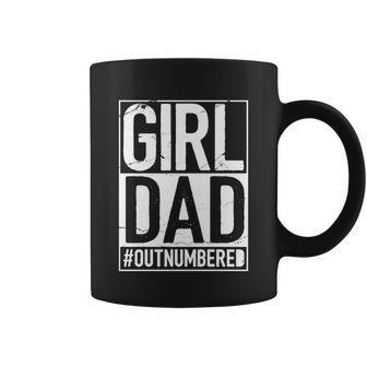 Girl Dad Outnumbered Gift Fathers Day From Wife Daughter Great Gift Coffee Mug - Monsterry DE