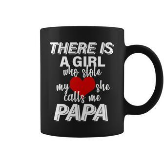 Girl Who Stole My Heat Calls Me Papa Fathers Day Tshirt Coffee Mug - Monsterry CA