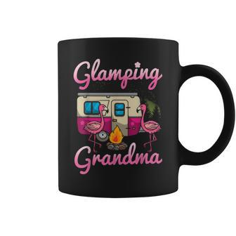 Glamping Grandma Flamingo Camping Gift Coffee Mug - Thegiftio UK