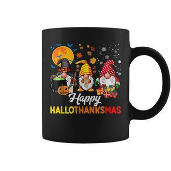 Gnomes Halloween Thanksgiving Christmas Happy Hallothanksmas V5 Coffee Mug - Thegiftio UK