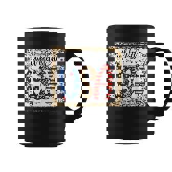God Bless America Leopard Christian 4Th Of July Patriotic Coffee Mug - Seseable