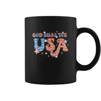 God Bless The Usa Independence For 4Th Of Flag Coffee Mug - Monsterry CA