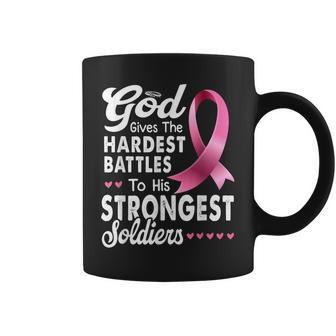 God Gives The Hardest Battles To His Strongest Soldiers Brea Coffee Mug - Thegiftio UK
