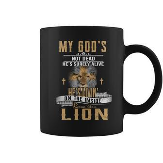 God Living On The Inside Roaring Like A Lion Coffee Mug - Monsterry DE