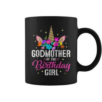 Godmother Of The Birthday Girl Mother Gift Unicorn Birthday Coffee Mug - Thegiftio