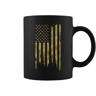 Gold American Flag Limited Addition Tshirt Coffee Mug - Monsterry