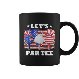 Golf Lets Par Tee American Flag Independence Golf 4Th July Coffee Mug - Monsterry CA