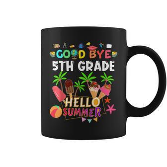 Goodbye 5Th Grade Hello Summer Boys Kids Last Day Of School Coffee Mug - Seseable