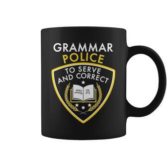 Grammar Police To Serve And Correct Funny V2 Coffee Mug - Monsterry DE