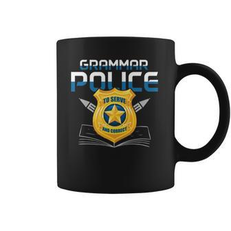 Grammar Police To Serve And Correct Language English Teacher Coffee Mug - Thegiftio UK