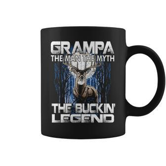 Grampa The Man The Myth The Buckin Legend Hunting Coffee Mug - Thegiftio UK