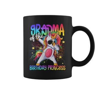Grandma Of The Birthday Princess Funny Dabbing Unicorn Coffee Mug - Thegiftio UK