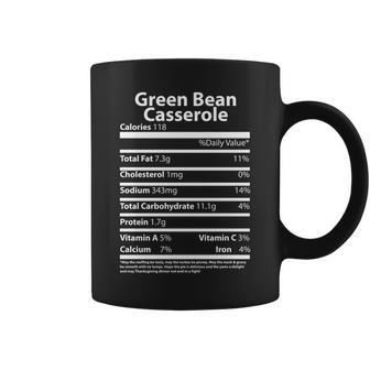 Green Bean Casserole Nutritional Facts Funny Thanksgiving Coffee Mug - Monsterry