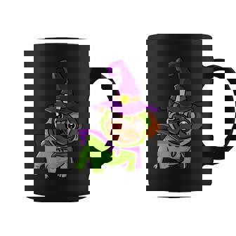 Green Witch Pug Cute Dog Halloween Costume Pug Funny Coffee Mug - Thegiftio