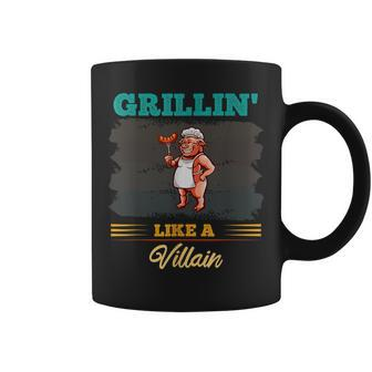 Grillin Like A Villain Cookout Bbq Funny Barbecue Grilling Coffee Mug - Thegiftio UK