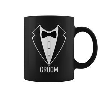 Groom Wedding Tuxedo Tshirt Coffee Mug - Monsterry