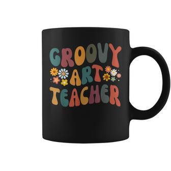 Groovy Art Teacher Retro Colorful Design Coffee Mug - Thegiftio UK