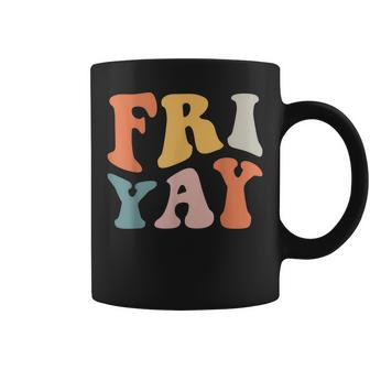 Groovy Fri-Yay Teachers Weekend Day Of The Week Teachers Coffee Mug - Thegiftio UK
