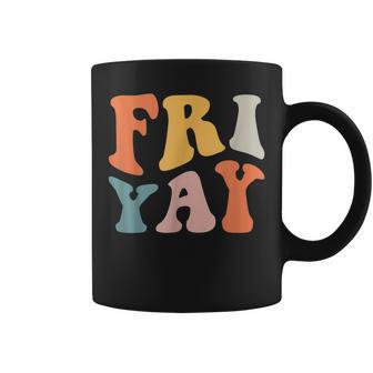 Groovy Fri-Yay Teachers Weekend Day Of The Week Teachers Coffee Mug - Thegiftio UK