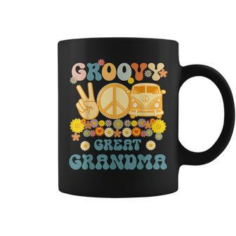Groovy Great Grandma Retro Matching Family Baby Shower Coffee Mug - Thegiftio UK