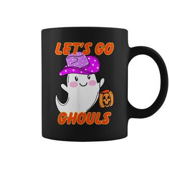 Groovy Lets Go Ghouls Floral Ghost Hippie Halloween Coffee Mug - Thegiftio UK
