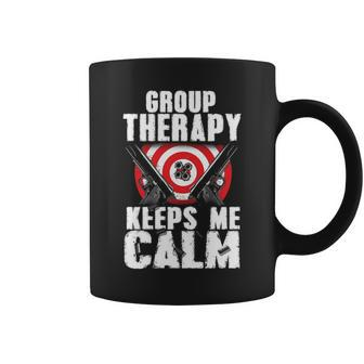 Group Therapy Keeps Me Calm Coffee Mug - Seseable