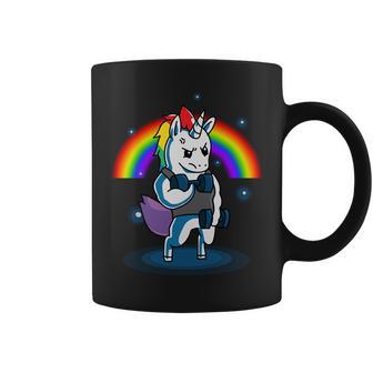 Gym Unicorn Weightlifting Tshirt Coffee Mug - Monsterry UK