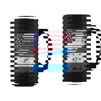 Half Honduran Flag Vintage Honduras Usa Gift Graphic Design Printed Casual Daily Basic Coffee Mug - Thegiftio
