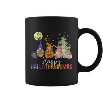 Hallothanksmas Gnomes Halloween Thanksgiving Christmas Graphic Design Printed Casual Daily Basic Coffee Mug - Thegiftio UK