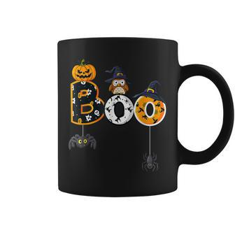 Halloween Boo Owl With Witch Hat Spiders Boys Girls Kids Coffee Mug - Seseable