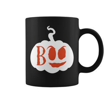 Halloween Boo - Pumpkin Orange And White Coffee Mug - Seseable