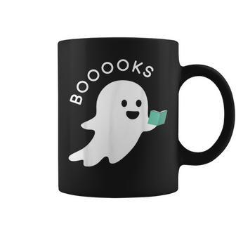 Halloween Booooks Ghost Reading Boo Read Books Library Coffee Mug - Thegiftio UK