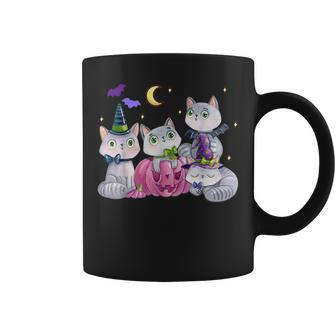 Halloween Cats Anime Cat Kawaii Neko Pumpkin Cat Lover Witch V2 Coffee Mug - Thegiftio UK
