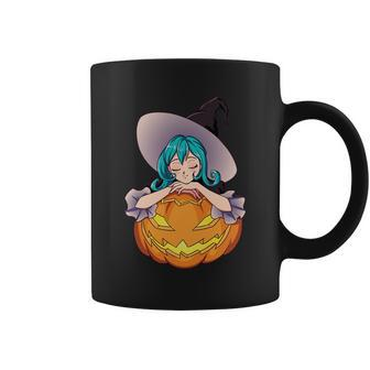 Halloween Cute Anime Witch Pumpkin Coffee Mug - Monsterry AU