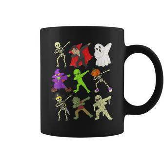 Halloween Dabbing Skeleton Vampire Mummy Zombie Pirate Witch Coffee Mug - Seseable