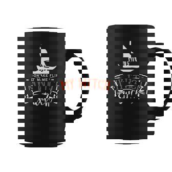 Halloween Don_T Make Me Flip My Witch Switch - Orange And White Coffee Mug - Seseable