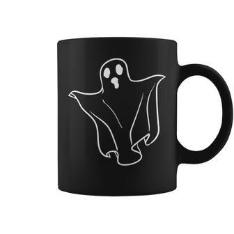 Halloween Ghost Creepy White Design Coffee Mug - Seseable