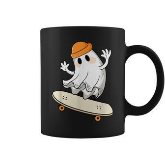 Halloween Ghost Skateboard Halloween Skateboarding Coffee Mug - Thegiftio UK