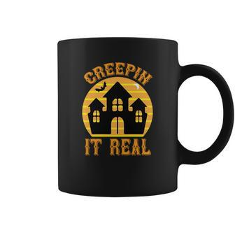 Halloween House Creepin It Real Scary Night Coffee Mug - Seseable