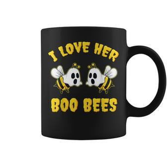Halloween I Love Her Boo Bees Funny Couples Matching Gift Coffee Mug - Thegiftio UK
