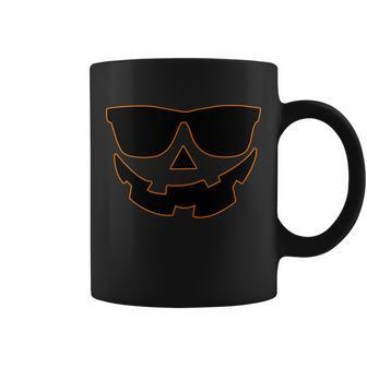 Halloween Jack-O- Lantern With Shades Coffee Mug - Monsterry UK