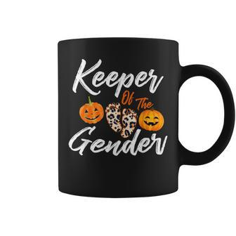 Halloween Keeper Of The Gender Reveal Pumpkin Party Leopard Coffee Mug - Seseable