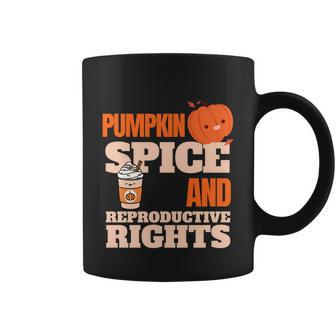 Halloween Pumpkin Spice And Reproductive Support Design Cute Gift Coffee Mug - Monsterry